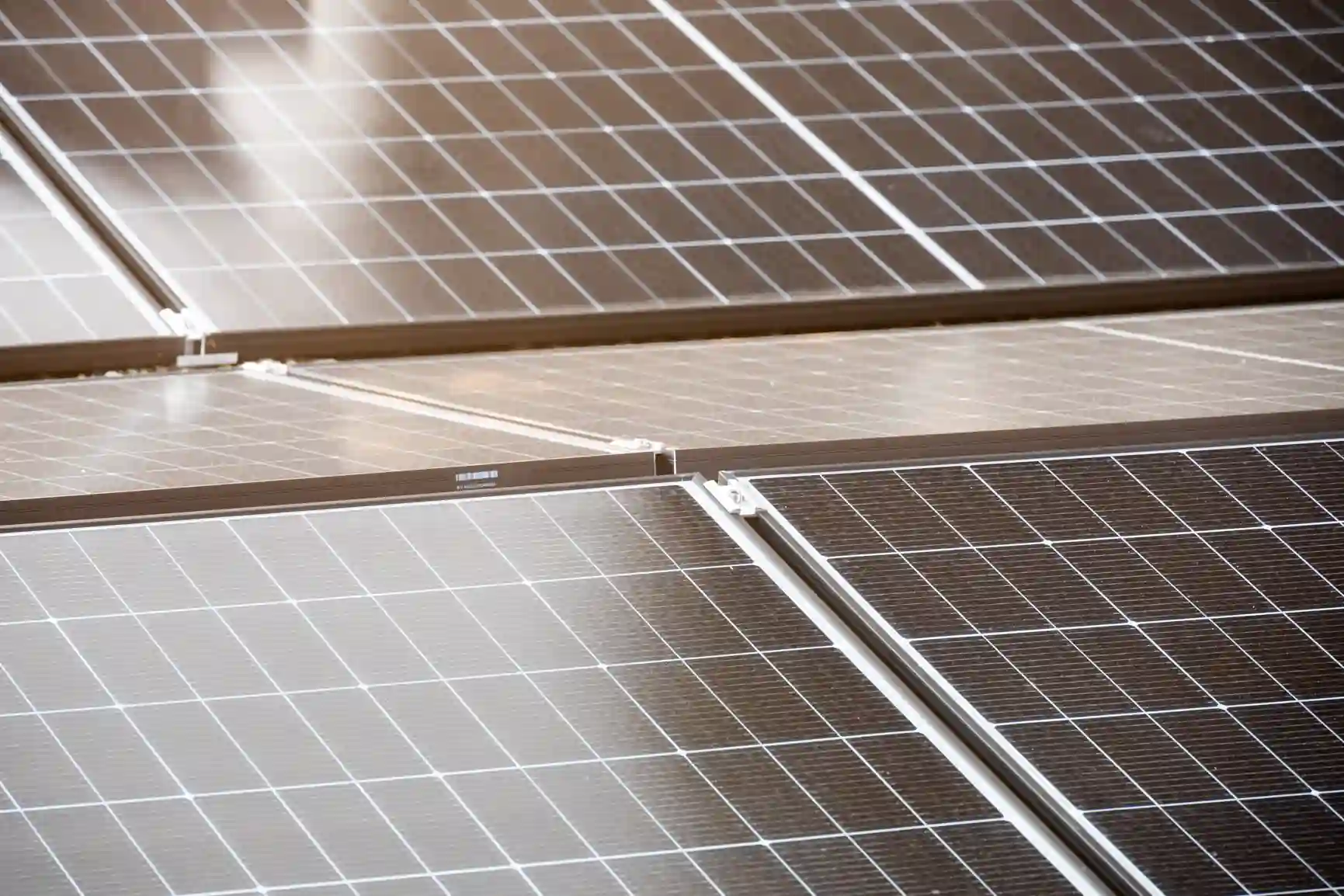 Solar panels close up